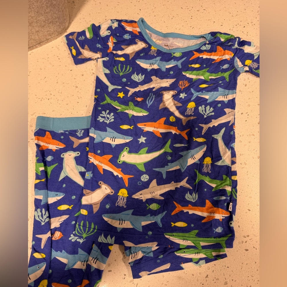 Little Sleepies Blue Shark Pajama Set
